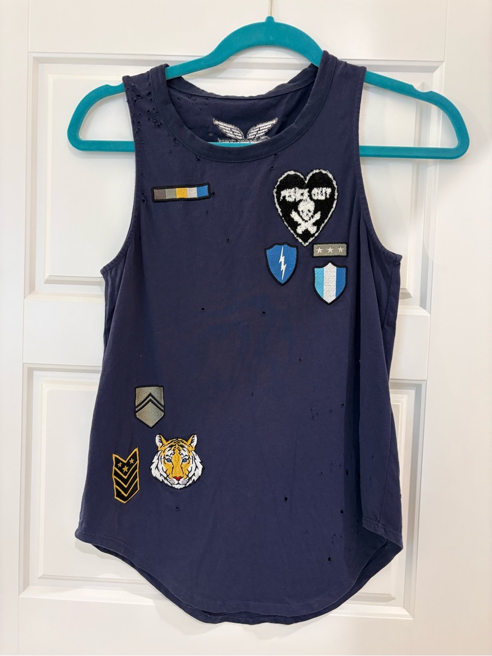 Chaser Navy Patch Tank Top